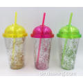 16oz Doppelwand Becher mit Glitzer